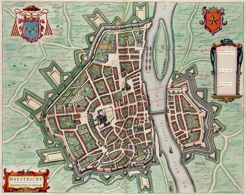Kaart Maastricht, 1649, atlas van Loon